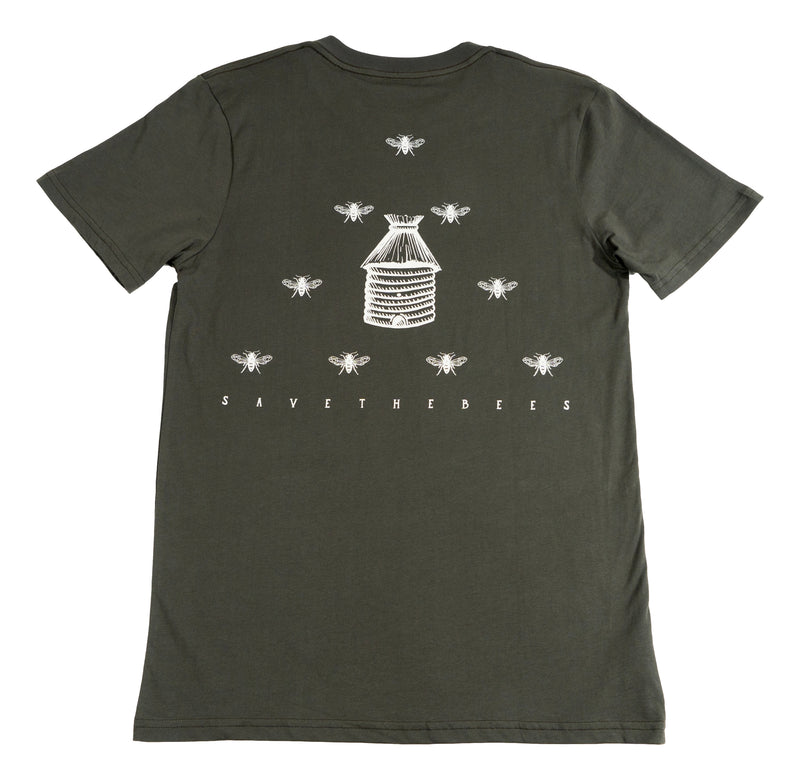 Save the bees cotton tee - charcoal