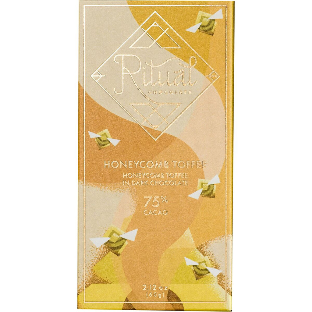 Honeycomb Toffee 75% Cacao Chocolate Bar