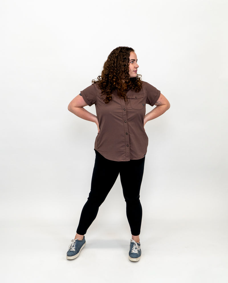 Womens Switchback Shirt: Made From Recycled Coffee Grounds